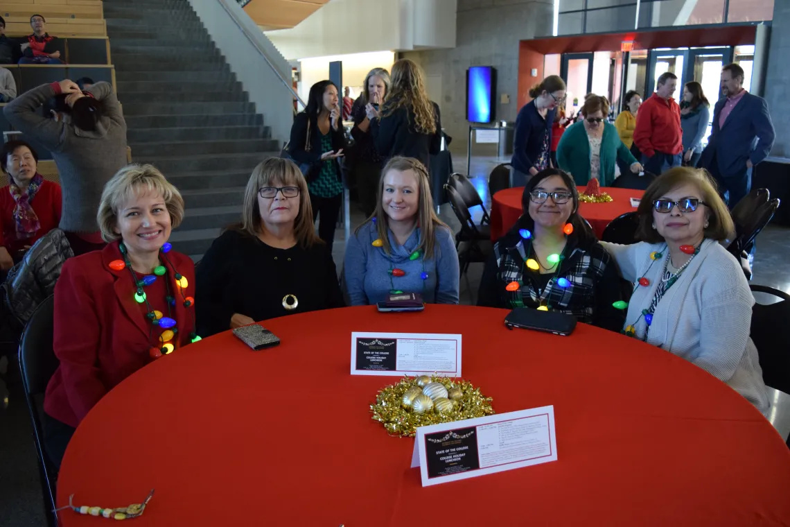 Staff members at awards ceremony